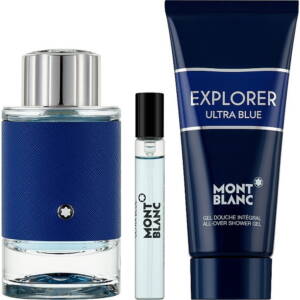 Mont Blanc Explorer Ultra Blue Set 100 ml edp + 100 ml gel za tusiranje + 7,5 ml edp