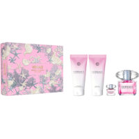 Versace Bright Crystal Set 90 ml edt + minijatura 5 ml + 100 ml losion + 100 ml gel za tusiranje + 5 ml edt