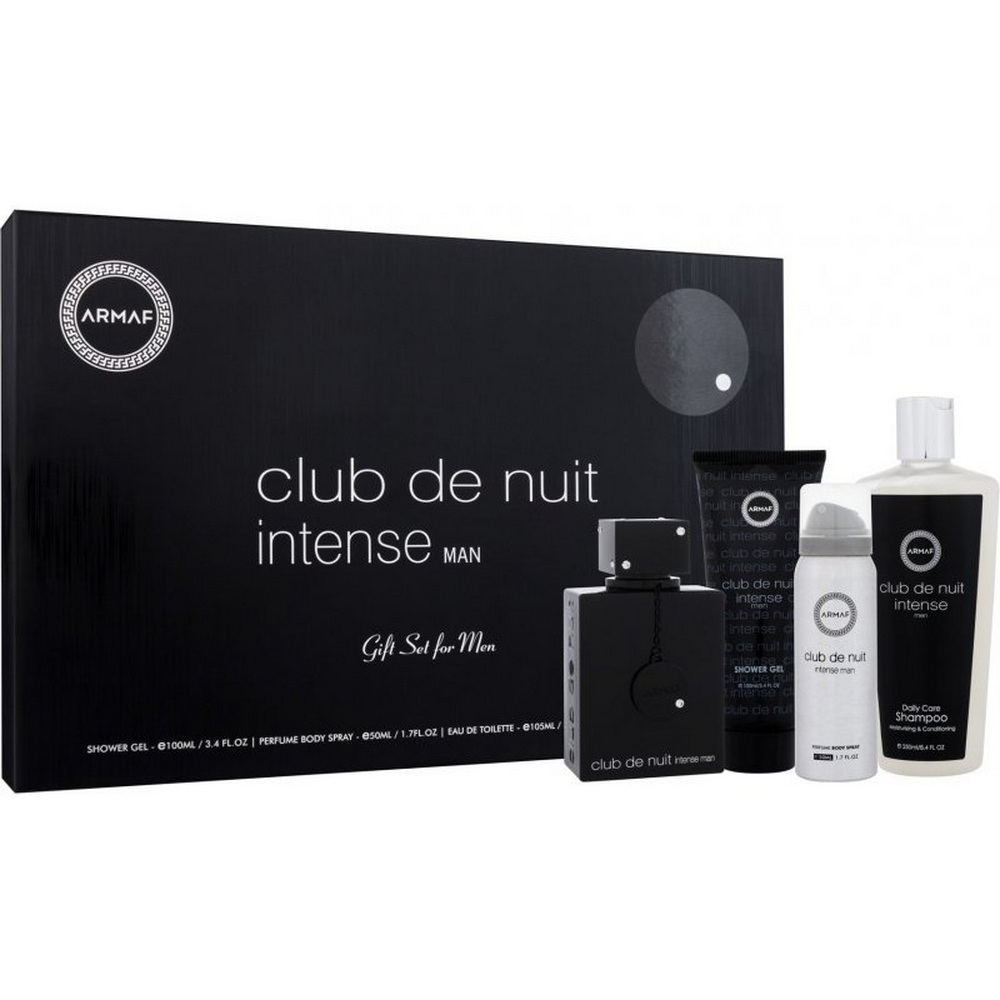 Armaf Club de Nuit Intense Set 105 ml edt+50ml body spray+100 ml gel za tusiranje + 250 ml sampon