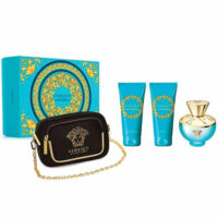 Versace Dylan Turquoise Set 100 ml edt + 100 ml gel za tusiranje + 100 ml losion + torbica