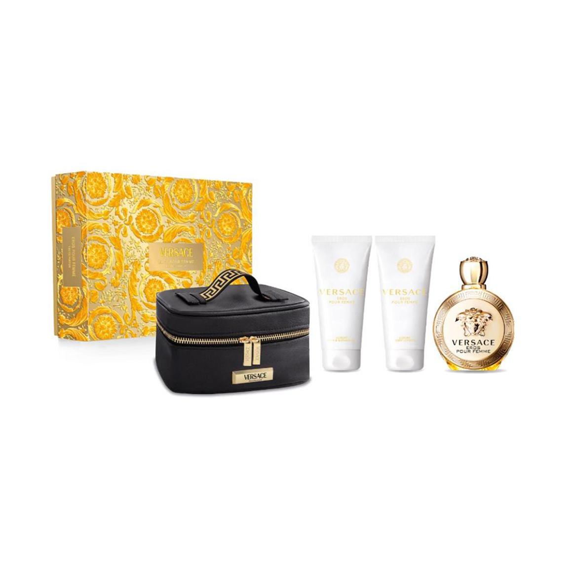 Versace Eros Pour Femme Set 100 ml edp + 100 ml losion + 100 ml gel za tuširanje + neseser