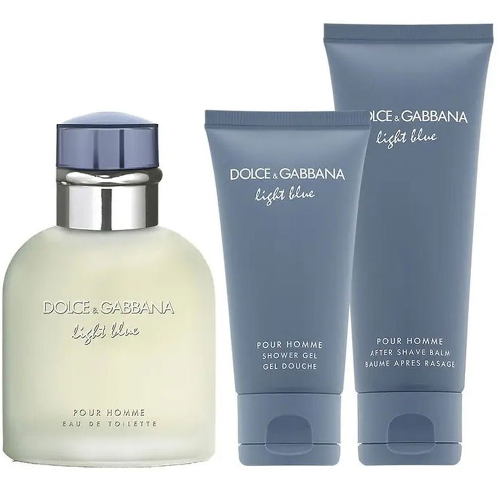 Dolce&Gabbana Light Blue Pour Homme set 125 ml edt + 75 ml asb + 50 ml shower gel