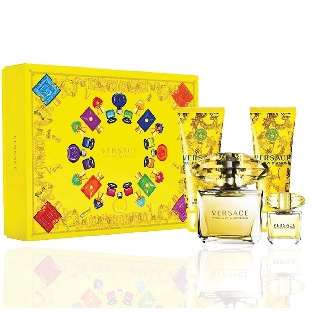 Versace Yellow Diamond Set 90 ml edt + 5 ml edt + 100 ml losion + 100