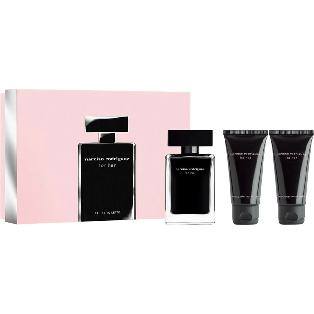 Narciso Rodriguez For Her Set 50 ml edt + 50 ml body lotion + 50 ml shower gel