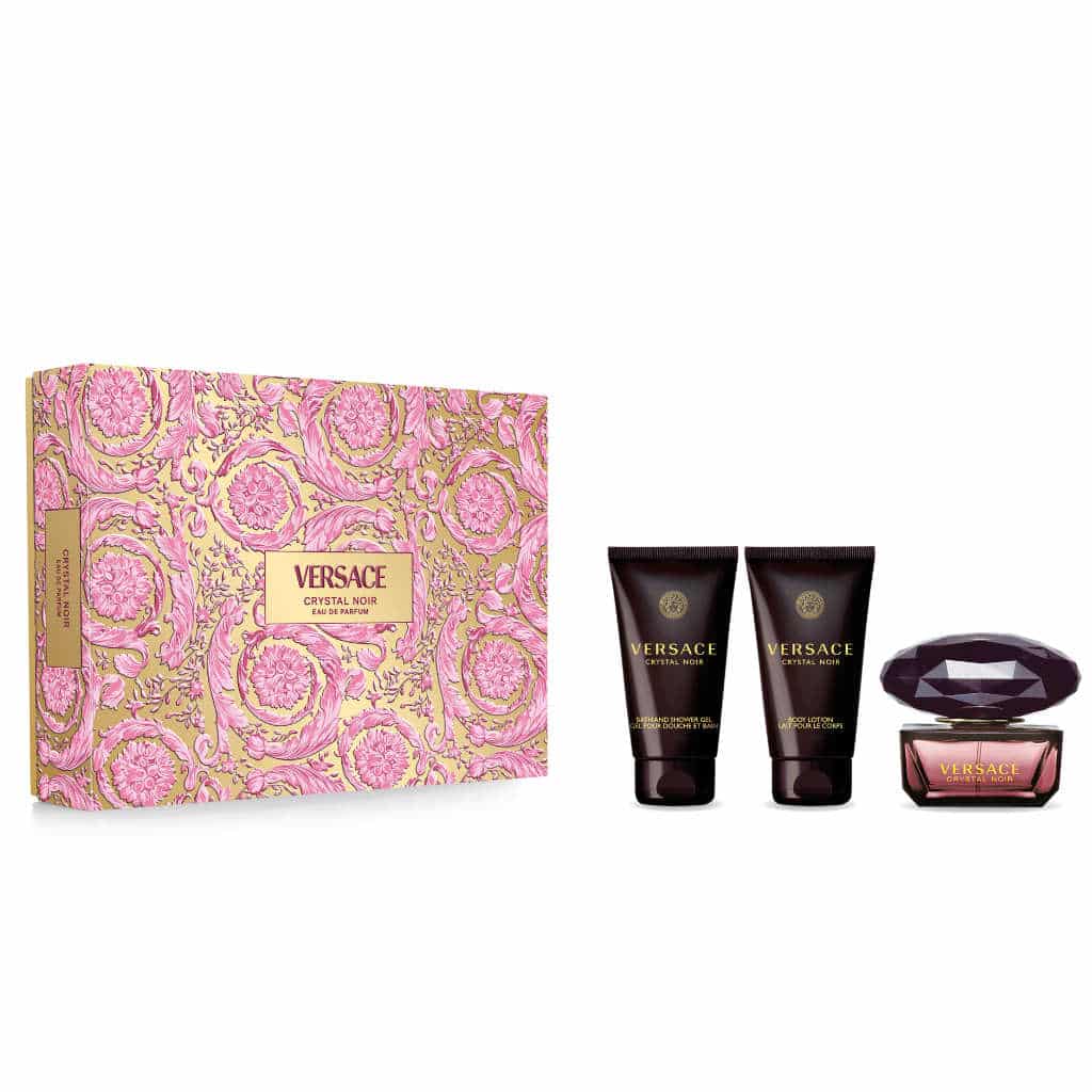 Versace Crystal Noir Set 50 ml edp + 50 ml losion + 50 ml gel za tuširanje