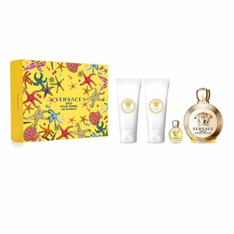 Versace Eros Pour Femme edp Set 100 ml edp + 100 ml losion + 100 ml shower gel + 5 ml edp
