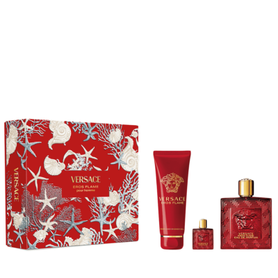 Versace Eros Flame edp Set 100 ml edp + shower gel 150 ml + 5 ml edp