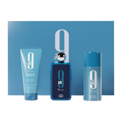 Afnan 9 am Dive Set EDP 100ml + Deo sprej 150ml + Gel za tuširanje 150ml