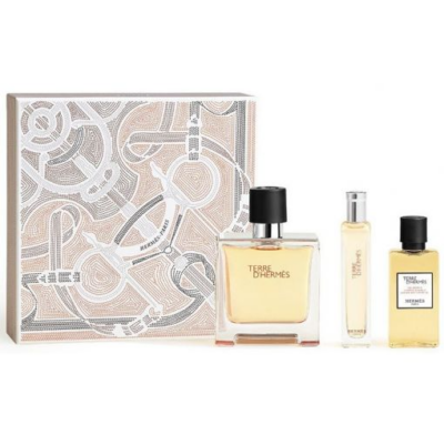 Hermes Terre D’Hermes Set Parfum 75ml + Parfum 15ml + gel za tuširanje 40ml