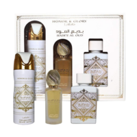 Lattafa Honor and Glory Set 100ml EDP + 200ml Parfemski sprej + 300ml Osvježivač zraka