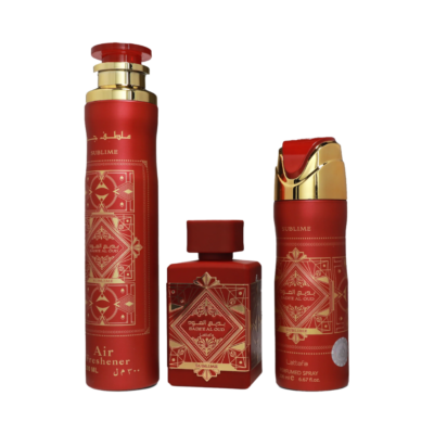 Lattafa Bade AL Oud Sublime Set EDP 100ml + Parfemski sprej 200ml + Mist za kosu 50ml