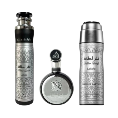 Lattafa Fakhar Man Set EDP 100ml + Parfemski sprej 200ml + Osvježivač zraka 300ml