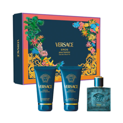 Versace Eros Pour Homme Set EDT 50ml + Gel za tuširanje 50ml + Aftershave balzam 50ml