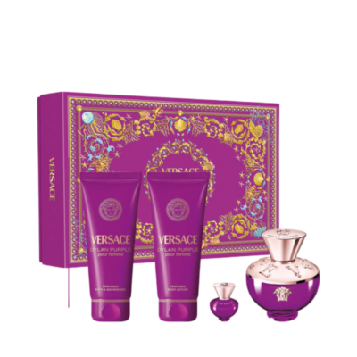 Versace Dylan Purple Set EDP 100ml + Gel za tuširanje 100ml + Losion za tijelo 100ml + EDP 5ml