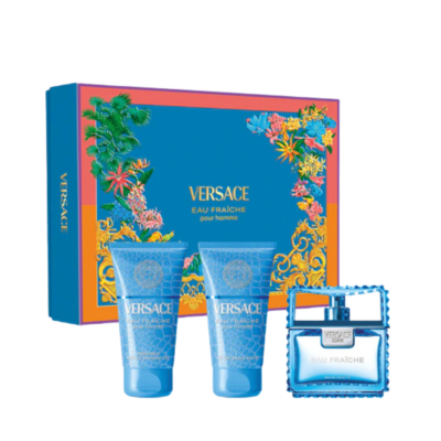 Versace Eau Fraiche Set EDT 50ml + Gel za tuširanje 50ml + Aftershave balzam 50ml