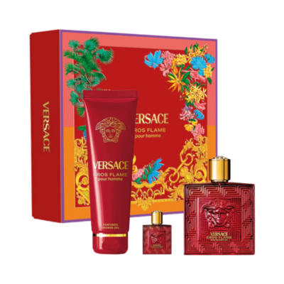 Versace Eros Flame Set EDP 100ml + Gel za tuširanje 150ml + EDP 5ml