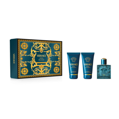 Versace Eros Pour Homme Set EDT 50ml + Gel za tuširanje 50ml + Aftershave balzam 50ml
