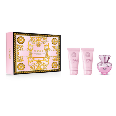 Versace Dylan Blush Pink Set 50 ml edp + 50 ml losion za tijelo + 50 ml gel za tuširanje