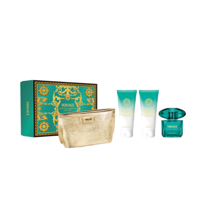 Versace Crystal Emerald Set EDP 90ml + Gel za tuširanje 100ml + Losion za tijelo 100ml +neseser