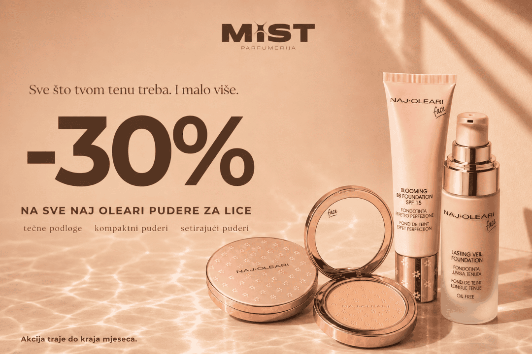 -30% na sve pudere i tečne podloge