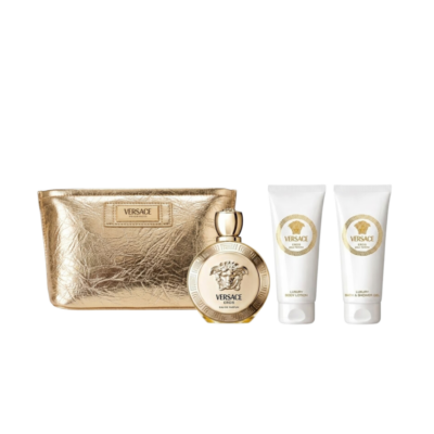 Versace Eros Pour Femme Set EDP 100ml + Gel za tuširanje 100ml + Losion za tijelo 100ml + Neseser