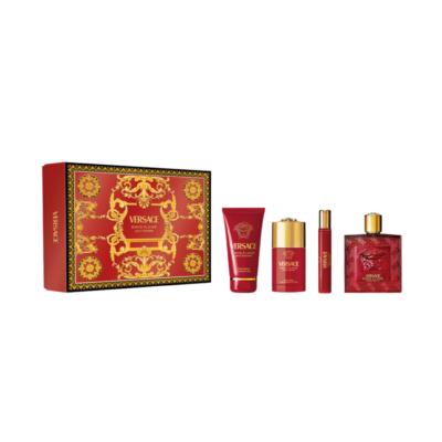 Versace Eros Flame Set EDP 100ml + Dezodorans 75ml + Gel za tuširanje 50ml + EDP 10ml