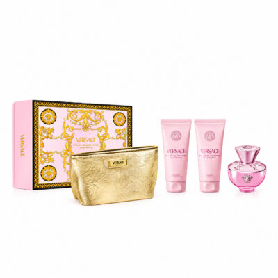 Versace Dylan Blush Pink Set EDP 100ml + Gel za tuširanje 100ml + Losion za tijelo 100ml + neseser